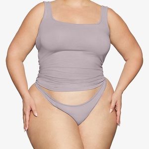 SKIMS scoop neck tank marble S